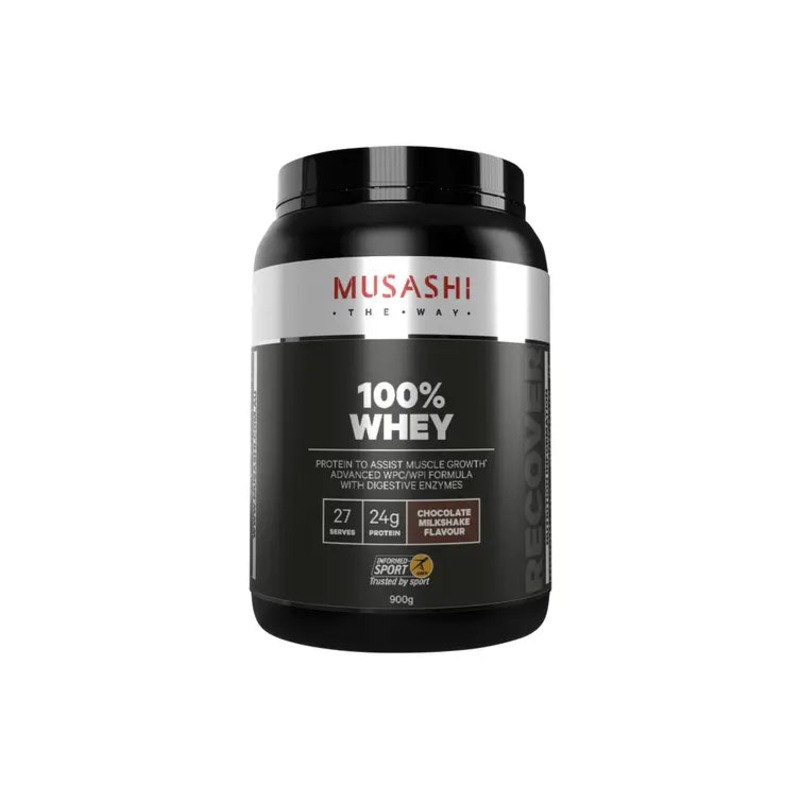 Musashi 100% Whey Chocolate 900g Australia