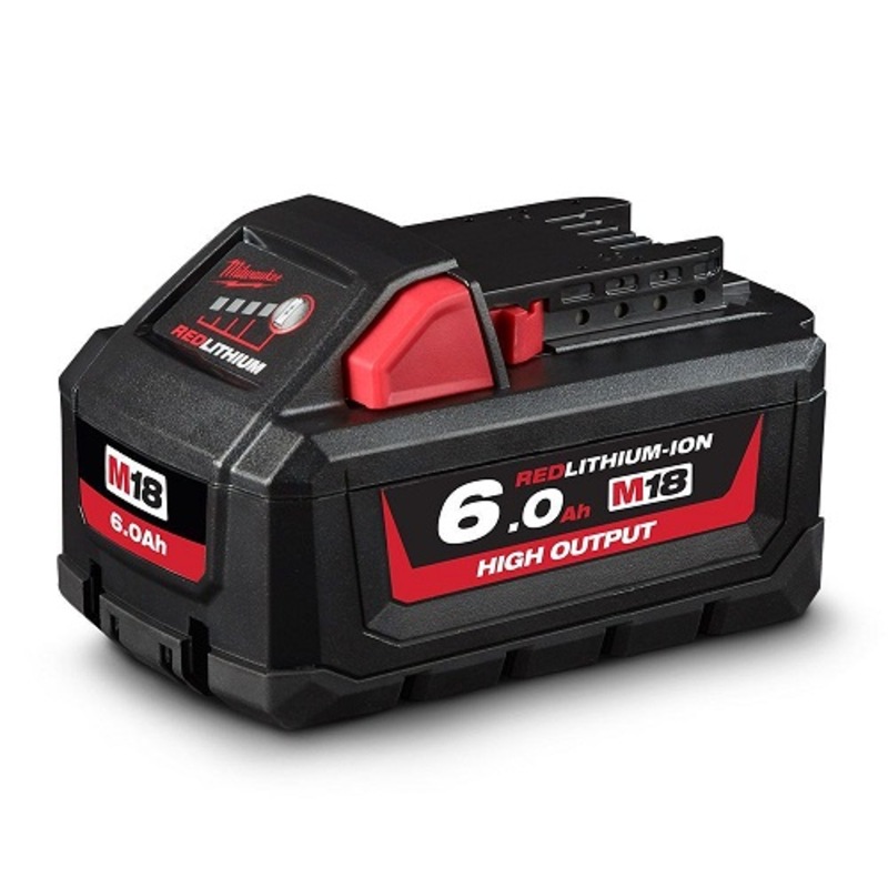 Milwaukee M18B6 18V 6.0Ah RED Li-Ion XC Cordless Battery Milwaukee Australia