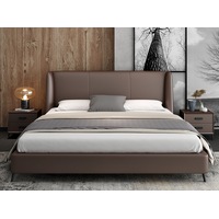 BRIS Luxurious Leather Bed Frame/Steel legs/Queen/ King