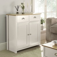 Fero White Wooden Buffet Sideboard Cabinet/ Particleboard Frame/MDF