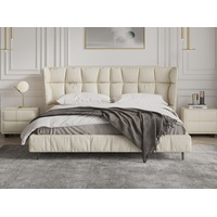 Foggle Luxurious Leather Bed Frame/Premium calf leather /Steel legs