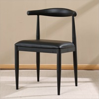 Leo Dining Chair Black Color/Solid wood legs/PU leather/Minimalist