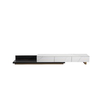 VAVA Ceramic Top Extendable Entertainment Unit/TV Stand/Ceramic top/ MDF shelves and cabinets