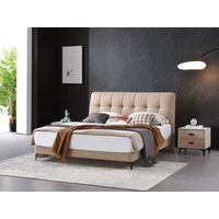 Weddel Luxurious Leather Bed Frame/Carbon Steel Legs/Queen/King