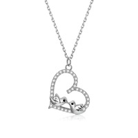 Sterling Silver Loving Bird Hypoallergenic Necklace