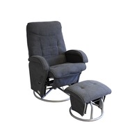 Diva Feeding Glider Chair & Ottoman - Charcoal