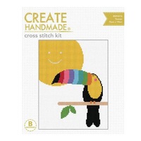 Create Handmade Cross Stitch Kit Beginner Toucan 15x19cm