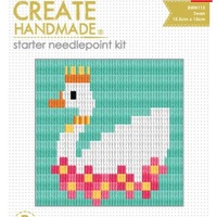 Create Handmade Needlepoint Kit Kids Swan 15x15.5cm