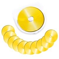 Sew Better Titanium Gold Set 10 Rotary Cutting Blades 45mm Fits All Brands