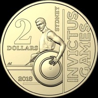 $2 2018 Invictus Games Lightly Circulated AUS Two DOLLAR Coin