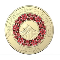 $2 2020 Olympic Aus Team - Courage Lightly Circulated AUS TWO DOLLAR Coin