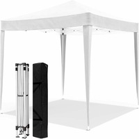 2x2M Folding Gazebo Pop Up Canopy Tent Camping Wedding Party Outdoor Marquee White