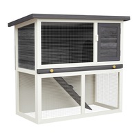 Oppsbuy Rabbit Hutch Indoor Outdoor Rabbit House Guinea Pig Cage Pet House for Small Animals