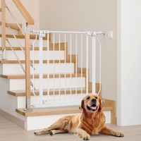 Safety Gate for Stairs, Dog Gate for Doorways Fits 75-85CM Wide, Easy Walk Thru Gate Pressure Mounted Self Closing Baby Gates
