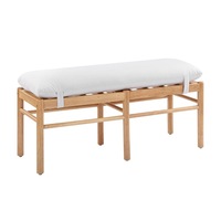 Harper Bench Seat 113W with Cushion Rubberwood
