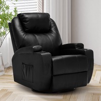 Ufurniture Electric Massage Recliner Heated Chair Lounge Sofa Leather Seat Swivel Armchair