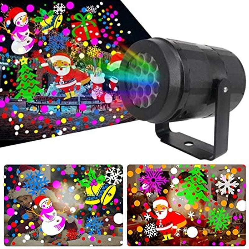 Unbranded EZONEDEAL 16 Patterns Outdoor Christmas LED Projection Laser Light Projector for Xmas Holiday Garden Party Suitable for Both Indoor and Outdoor