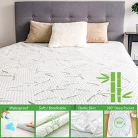 100% Waterproof Bamboo Mattress Protectors Bed Mattress Topper Cover Single Double Queen King