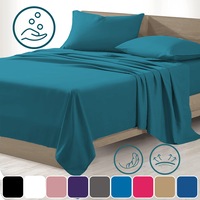 2000TC 100% Supreme Egyptian Cotton Sheet Set Fitted Flat Sheet Pillowcases Bed Set All Sizes