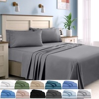 Ultra Soft Microfiber 4 Piece Sheet Set Single Double Queen King 11 Colors