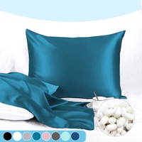 2X 100% Mulberry Silk Pillow Case 25 Momme Slip Genuine Silk Pillowcases W/ Hidden Zipper