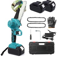 6" Chainsaw Cordless Battery Rechargeable Wood Cutter Saw Chain Saws Electric