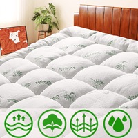Bamboo Pillowtop Matress Topper 1000GSM Mattress Protector Pad Cover 45cm Deep