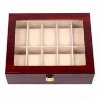 10 Slots Watch Box Holder Display Case