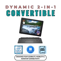 Dell Latitude 5290 2-in-1 12" Laptop, i5-8350U Up to 3.6GHz 8GB RAM 256GB SSD Windows 11 - Refurbished (Grade B)