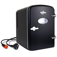 Koolatron 4L Black Retro Mini Fridge Portable Refrigerator Personal Cooler
