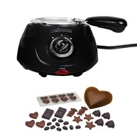 Total Chef Chocolatiere Electric Melter for Chocolate and Candy Melts, 250 g, Fondue Pot, Black