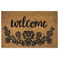 Floral Welcome Door Mat