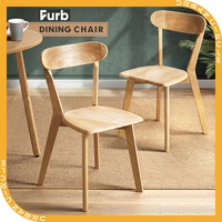 Furb Wood Accent Dining Chairs Set of 2 Natural