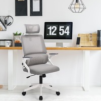 Furb Mesh Office Chair Gaming Executive Computer Chair Mesh Fabric Work Seat Grey