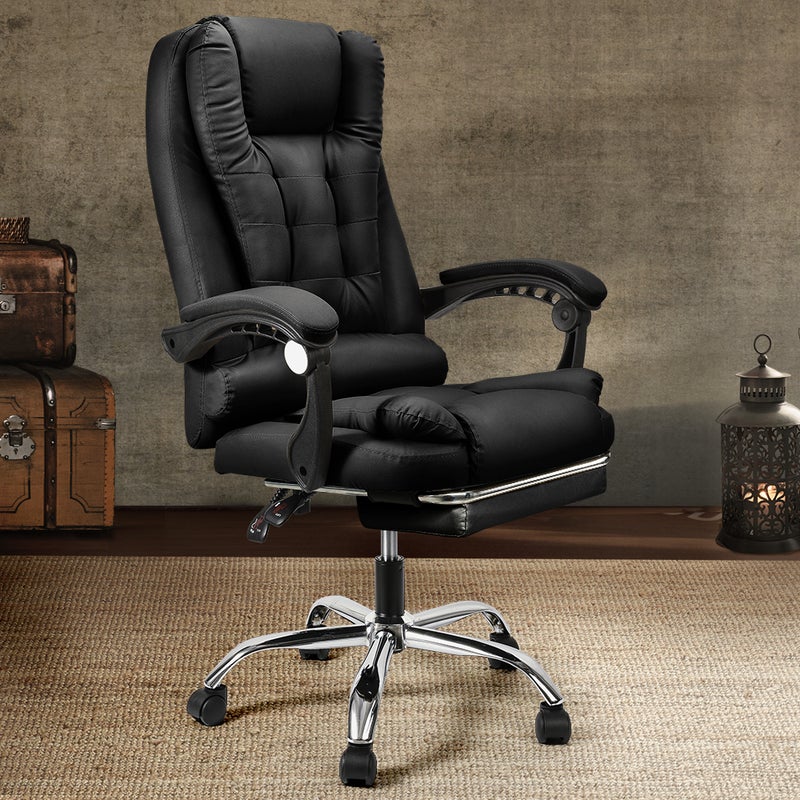 Furb Office Chair Massage/PU Leather/Mesh Executive Gaming Seat Ergonomic Support Footrest