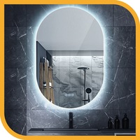 Simplus Modern Wall Bathroom Mirror LED lights Vanity Mirror Touch Dimmable Mirrors Oval/Rectangular