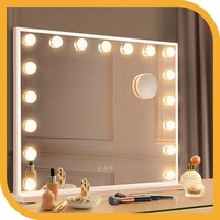 Simplus 70CM Vanity Makeup Mirror With Lights Hollywood LED Mirrors Stand 17 Blubs White