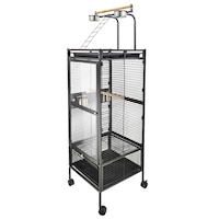 Taily Bird Cage Pet Cages Parrot Aviary Large Stand-Alone Budgie Castor Wheels