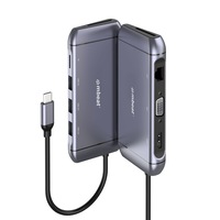mbeat® Elite X9 9-in-1 Multifunction USB-C Docking Station 1x HDMI, 1x VGA 1x USB-C Power Delivery 100W, 3x USB 3.0, MicroSD/SD Card, 1x RJ45