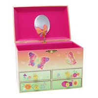 Rainbow Butterfly Medium Musical Jewellery Box