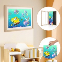 A3 Art Frame Photo Frames Collage Wooden Kids Artwork Display Hold 150 Pictures Home Decor