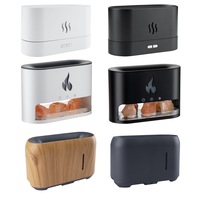LED Flame Light Aromatherapy Diffuser Essential Oil Ultrasonic Air Humidifier