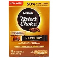 Nescafe Taster's Choice Hazelnut Medium/Dark Roast (16 Packets)