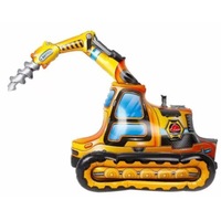 G (100cm x 72cm) Construction Truck Vehicle Foil Balloon Party Supplies Birthday Decorations