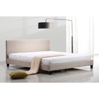 King Linen Fabric Bed Frame - Beige