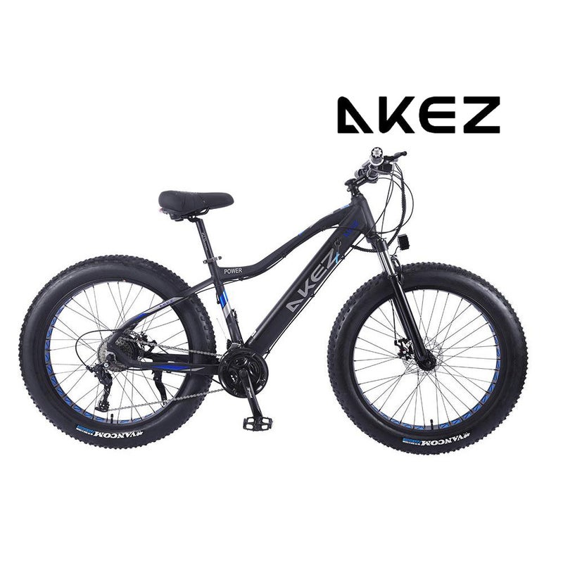 AKEZ Cruiser Snow Motorized Bicycle Beach Electric Bike eBike 26 Inch Battery