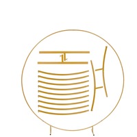 OZNALA 2M Wedding Hoop Round Circle Arch Backdrop Flower Display Stand Frame Background Gold