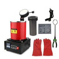 OZNALA 2 KG Electric Metal Melting Furnace Gold Silver Copper Casting Mould Kit 220V
