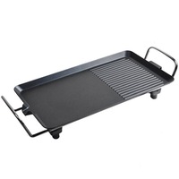 OZNALA 1600W Large Electric BBQ Grill Teppanyaki Nonstick Hot Plate Smokeless Pan Table
