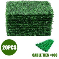 OZNALA 20X Artificial Plant Wall Panels Grass Hedge Fake Vertical Garden Mat Foliage